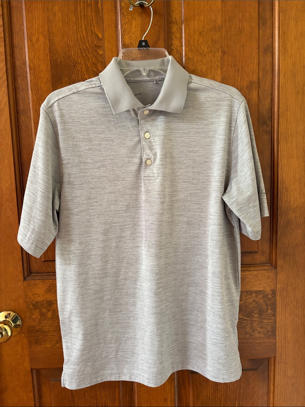 Walter Hagen Men's Heather Gray Polo Shirt, like new , S